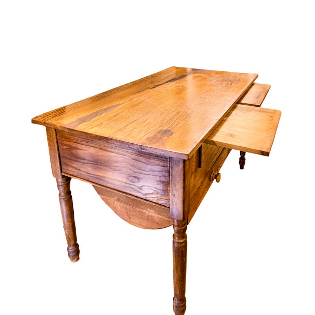American Early 20th Century Possum Belly Bakers Table For Sale - Image 3 of 11
