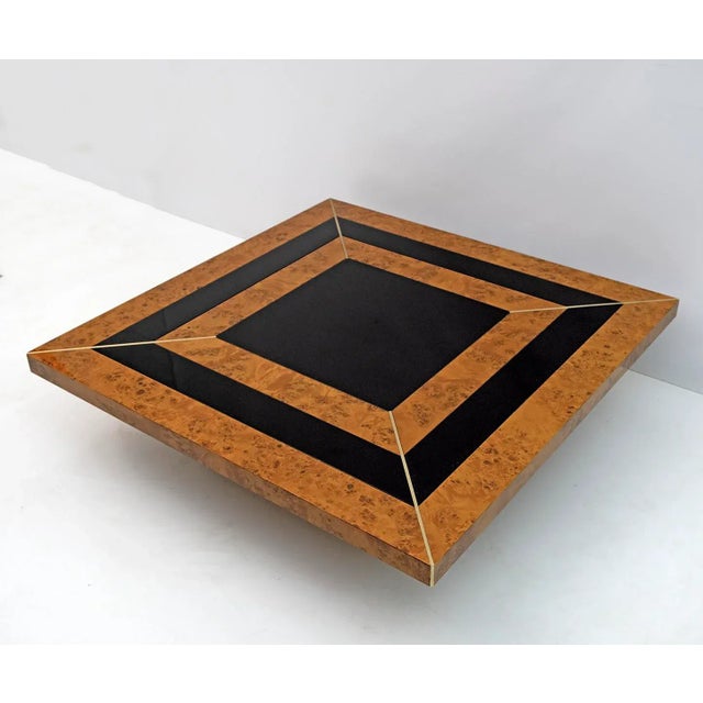1970s Art Deco Walnut & Lacquer Coffee Table, Italy, 1970s For Sale - Image 5 of 8
