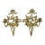Pair of Vintage Cast Brass Lovebird Wall Candle Sconces – Hollywood Regency / French Country For Sale