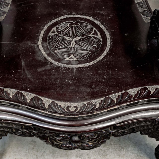 Antique Japanese High Back Red Lacquer Monkey Armchair For Sale - Image 16 of 16
