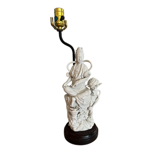 Blanc De Chine Figural MCM Asian Lamp