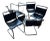 Six Vintage Breuer Attributed Leather Laced Back Chairs For Sale