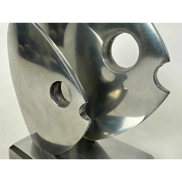 Vintage Aluminium Fish Sculpture from Hattakitkosol Somchai, Denmark, 1982 For Sale - Image 9 of 10