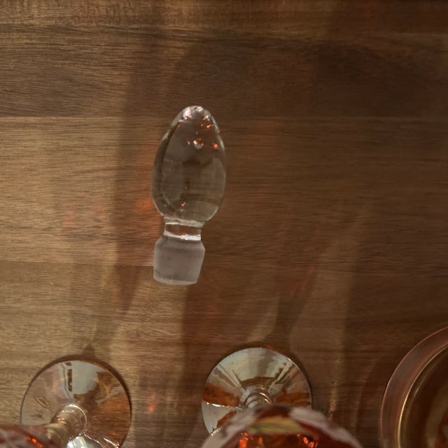 Enameled Italian Wine Beverage Set Features Applied Flowers - Set of 5 For Sale - Image 9 of 12