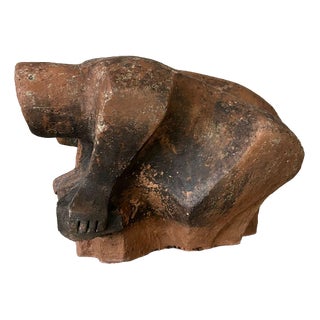 Terracotta Figurative Sculpture, 1969 For Sale