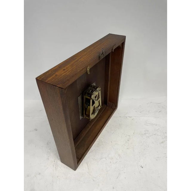 Brown Art Deco Burl Walnut Vedette Wall Clock, 1930s For Sale - Image 8 of 13