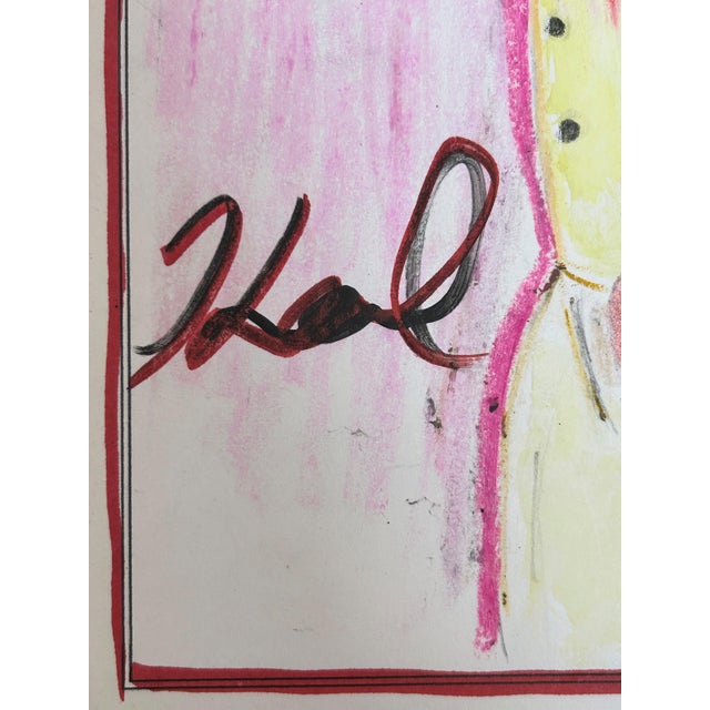 Karl Lagerfeld, Portrait of Coco Chanel, 2000s, Mixed Media For Sale - Image 6 of 6