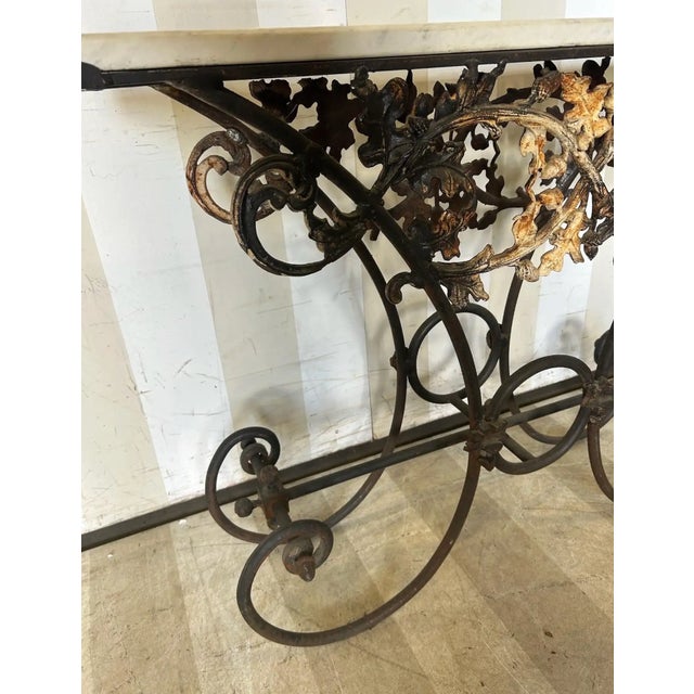 19th Century 19th Century Narrow Marble Top "Bakers" Console For Sale - Image 5 of 8