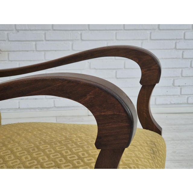 Danish Armchair in Cotton & Wool Fabric, 1950s For Sale - Image 10 of 18