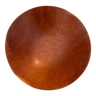 David Lory Hand-Turned Black Cherry Bowl, Circa 1990 For Sale