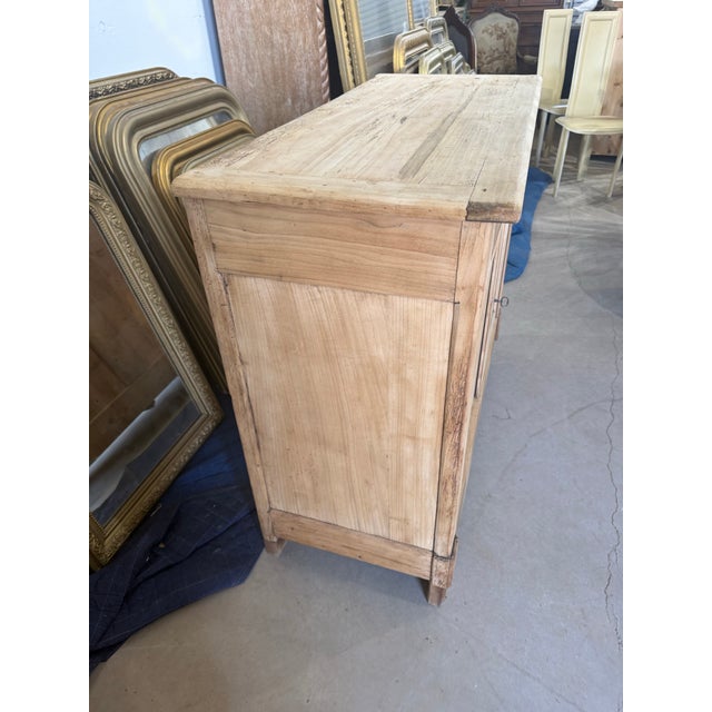 19th Century French Louis Philippe Solid Walnut Bleached Sideboard / Buffet. For Sale - Image 9 of 12