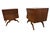Mid-Century Modern Mid-Century Modern Pearsall Style Walnut Nightstands - Set of 2 - Refinished! For Sale - Image 3 of 9