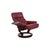 Set of Leather Atlantic Recliner and Ottoman in Red Genuine Leather from Stressless For Sale - Image 6 of 18