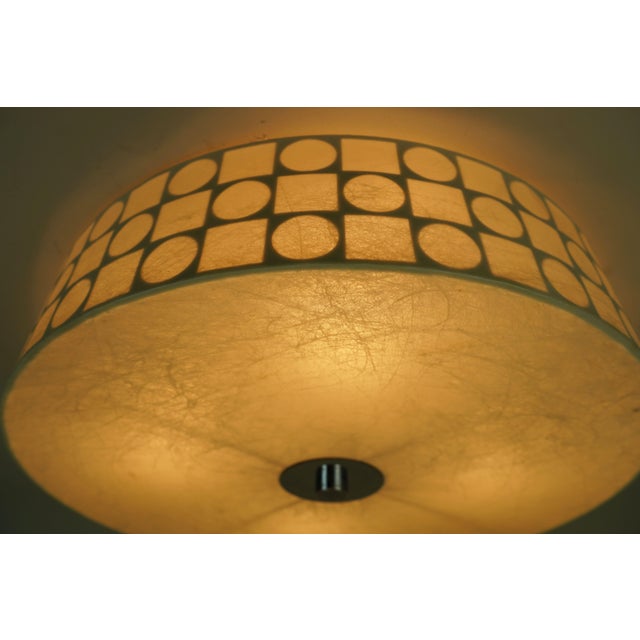 Mid-Century Modern Cocoon Ceiling Lamp with Op Art Pattern by Fritz Wauer for Goldkant Leuchten For Sale - Image 11 of 15