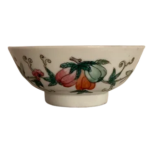 Antique Hand-Painted Chinese Porcelain Bowl From Qing Dynasty With Provenance