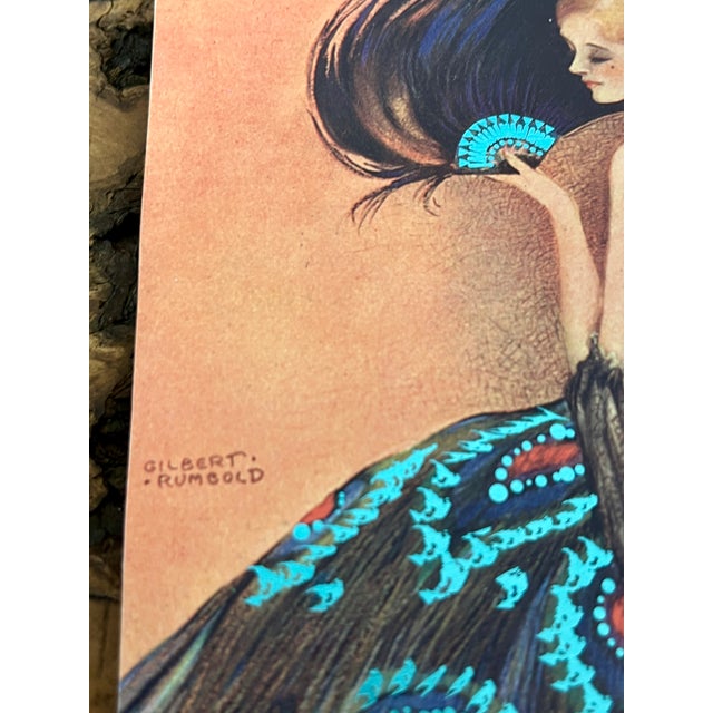 Art Deco Decorative Tiles with Madame Peacock by Gilbert Rumbold, 1980s, Set of 2 For Sale - Image 8 of 13