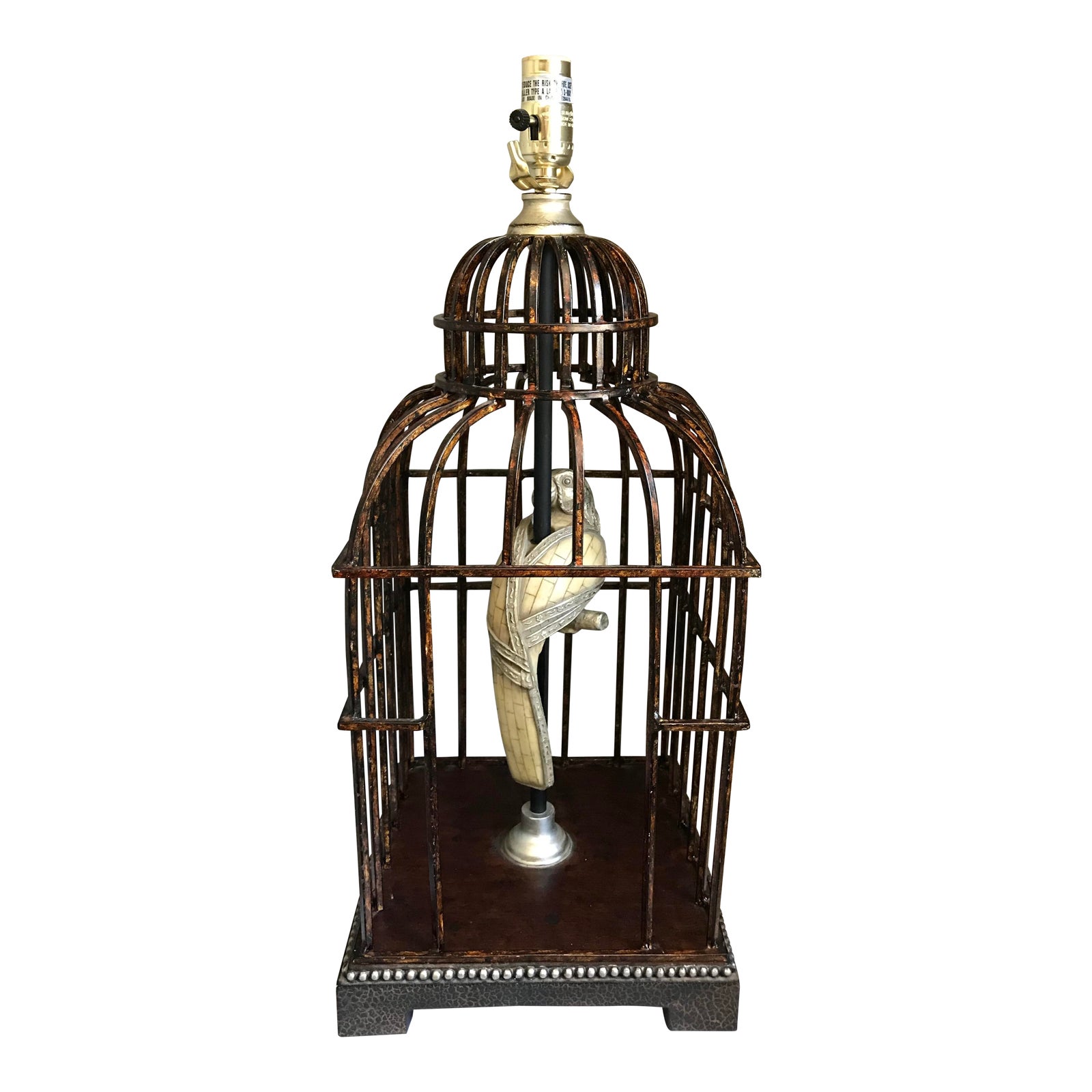 Vintage Uttermost Parrot Bird Cage Table Lamp Chairish