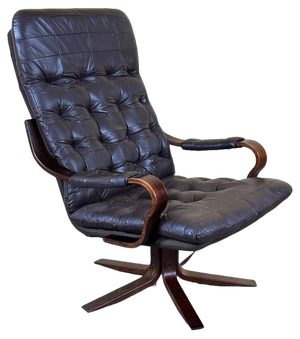 Modern Danish Leather Armchair, 1970s