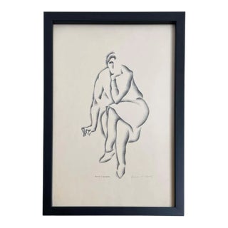Figure Study Lithograph by William S. Schwartz For Sale