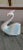 Very beachy cast ceramic long necked bird. Is it a swan, an egret, a heron? It's a gorgeous and heavy, largish decoration...
