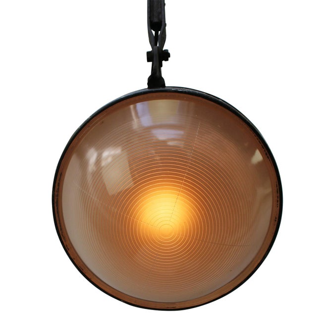 French Metal Frosted Glass Street Light For Sale - Image 4 of 7