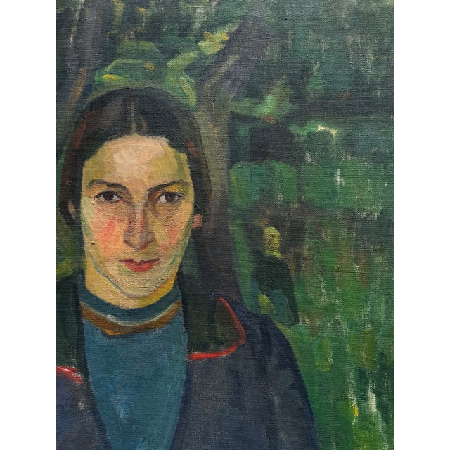 'Portrait of a Young Woman' by Agnes Louise Agnete Jensen, Bretonne, Brittany, France, Danish Royal Academy For Sale - Image 17 of 18