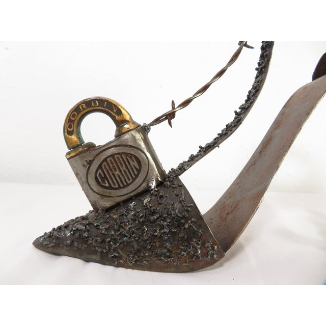 Steampunk "Steel Toe Stilettos" by Micki Voorhies ~ Recycled Metal Art Sculpture For Sale - Image 4 of 15