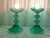 A pair of murano glass table lamps, a true gem of italian design, vintage from the 1970s. Crafted by murano master...