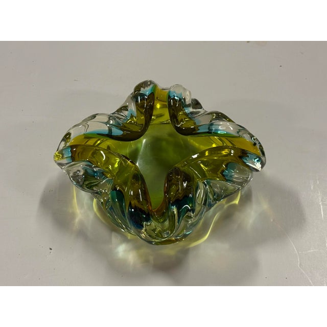 Design Plus Gallery presents a Blown Glass Ashtray in the Style of Murano. The dish is meant to be an ashtray but could...