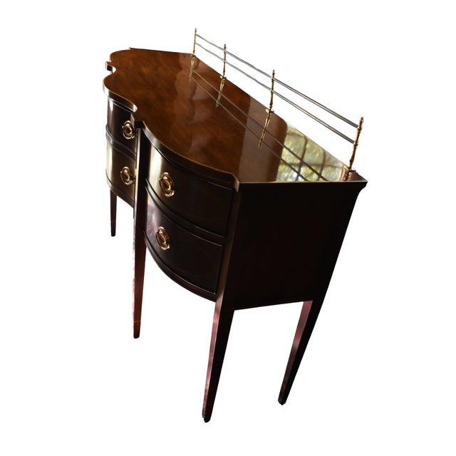 Brown Drexel Heritage Heirloom Collection Inlaid Mahogany Sideboard For Sale - Image 8 of 10