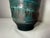 Vintage Large Tall Signed Tom Neugebauer Blue Green Raku Blackware Pottery Vase For Sale - Image 11 of 13