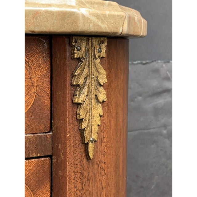 Wood French Inlaid Nightstands - a Pair For Sale - Image 7 of 13