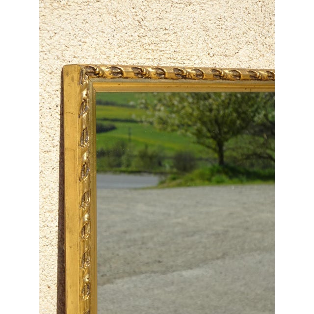 Wood and Gilded Stucco Mirror, 1950s For Sale - Image 4 of 13