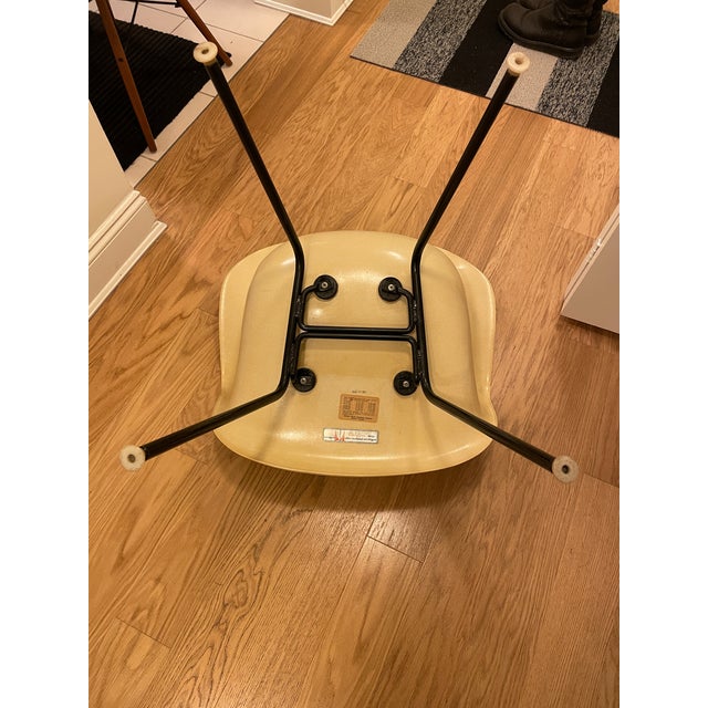 Metal Herman Miller Eames Vintage 1957 Arm Shell Chair For Sale - Image 7 of 12