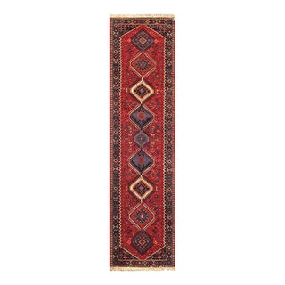 Pasargad Home Yalameh Red Wool Area Rug, 2' 6'' X 9'11'' For Sale