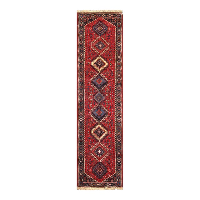 Pasargad Home Yalameh Red Wool Area Rug, 2' 6'' X 9'11'' For Sale