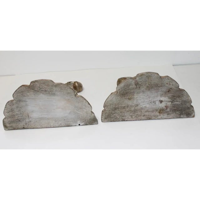 Silver Louis XV Brackets Silver Leaf 1970s- A Pair For Sale - Image 8 of 14