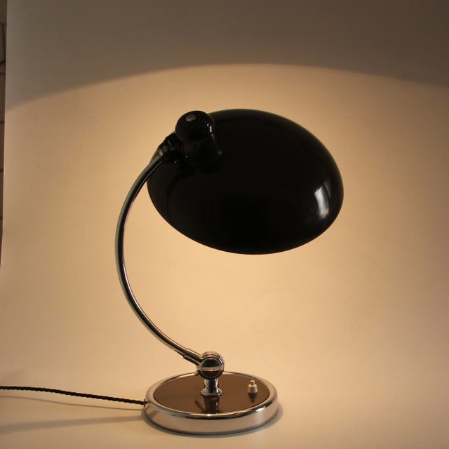 German Bauhaus Model 6631 Brown Metal Desk Lamp by Christian Dell for Kaiser Idell, 1950s For Sale - Image 6 of 13