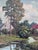 1970s Vintage Original Large Landscape Oil Painting, Signed Countryside Art For Sale - Image 5 of 14
