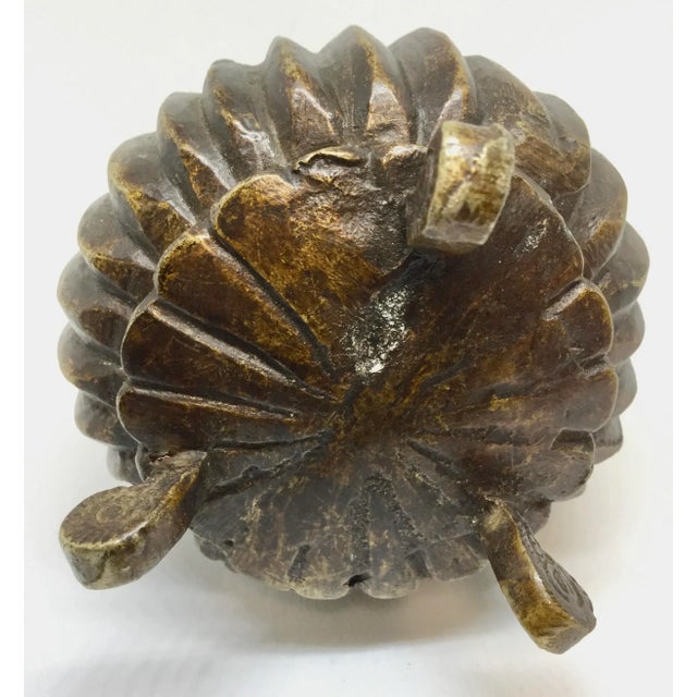 Antique Solid Bronze Tibet Bird Cover Wine Pot For Sale - Image 10 of 11