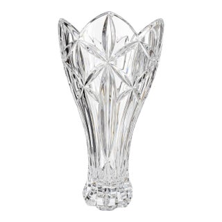 Lenox Shooting Star Crystal Vase, 14” Sculptural Starburst Form For Sale