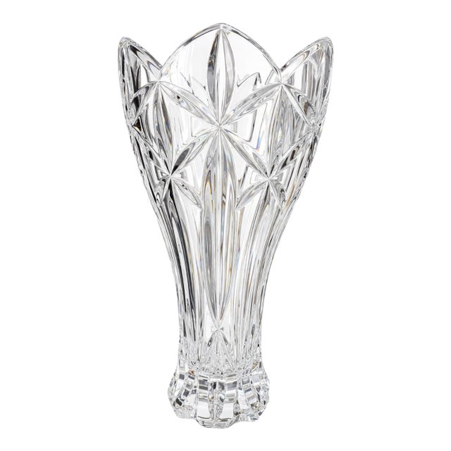 Lenox Shooting Star Crystal Vase, 14” Sculptural Starburst Form For Sale