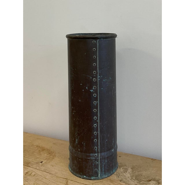 Early 20th Century Antique Fire Extinguisher Canister or Umbrella Stand For Sale - Image 5 of 13