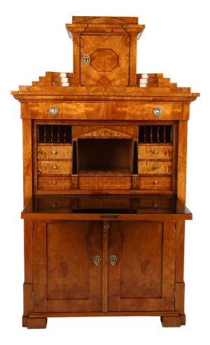 Biedermeier Secretary in Ash Veneer, 1830s