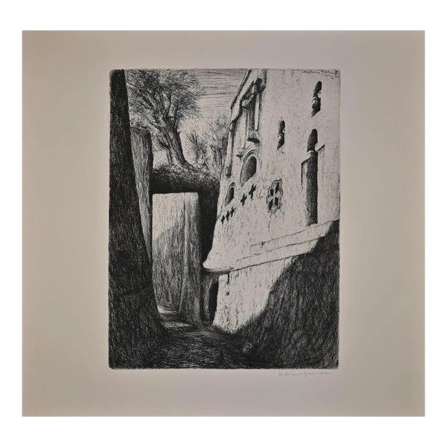 Lino Bianchi Barriviera, Lalibela, Etching, 1948 For Sale