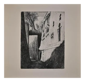 Lino Bianchi Barriviera, Lalibela, Etching, 1948