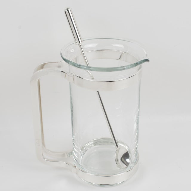 Gorham Maestri Collection Modernist Martini Pitcher and Stirrer – circa 1990 An exceptional example of American barware...