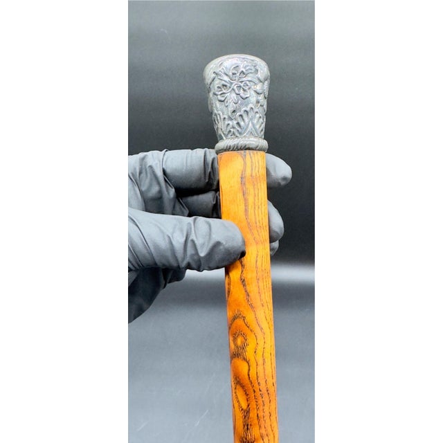 Antique Victorian Silver Mounted Walking Stick For Sale - Image 4 of 17