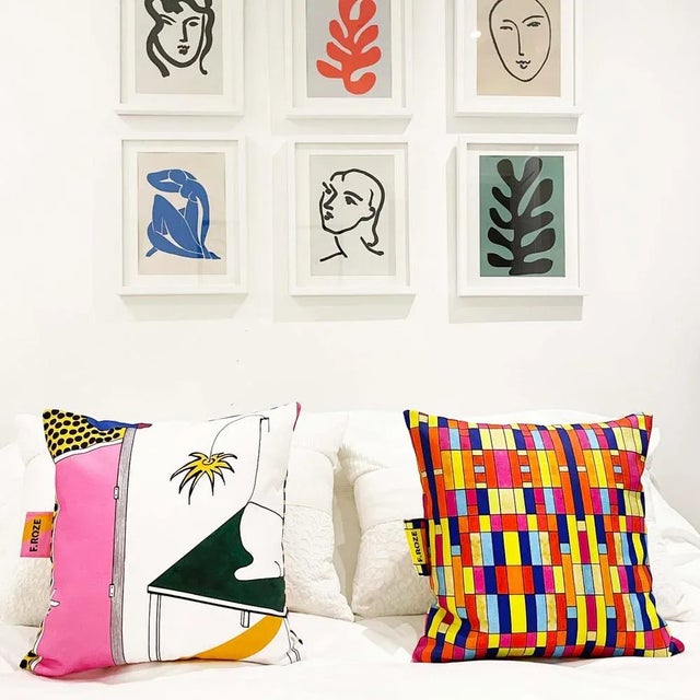 Sixties Funk Cushion Cover by F.Roze For Sale - Image 3 of 5