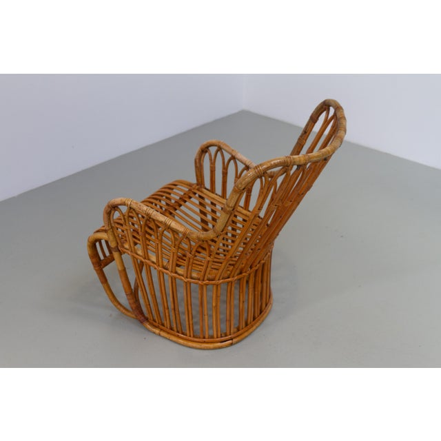 Danish Rattan Lounge Chair by Tove Kindt-Larsen for R. Wengler, 1940s For Sale - Image 14 of 18